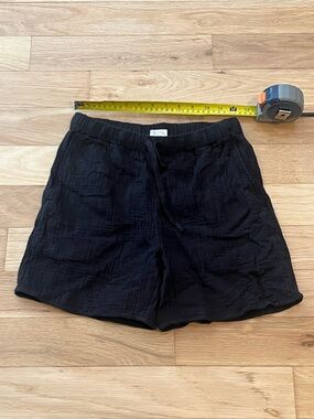 Wilfred Black Athletic Drawstring Shorts